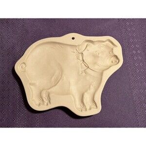 NEW Brown Bag Cookie Art Mold PIG Candy/Baking/Cookies Stoneware